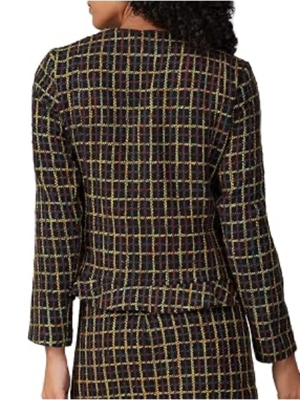 Womens Multi-Color Tweed Jacket - Picture 2 of 9